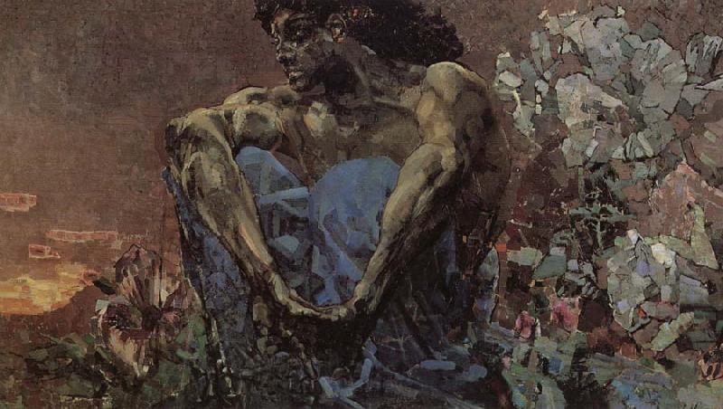 Arnold Bocklin The Seated Demon Norge oil painting art